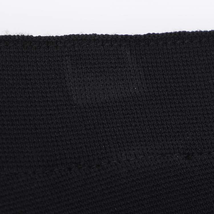 Pre Owned Sandro Black Rib Knit Embellished Oria Mini Skirt S