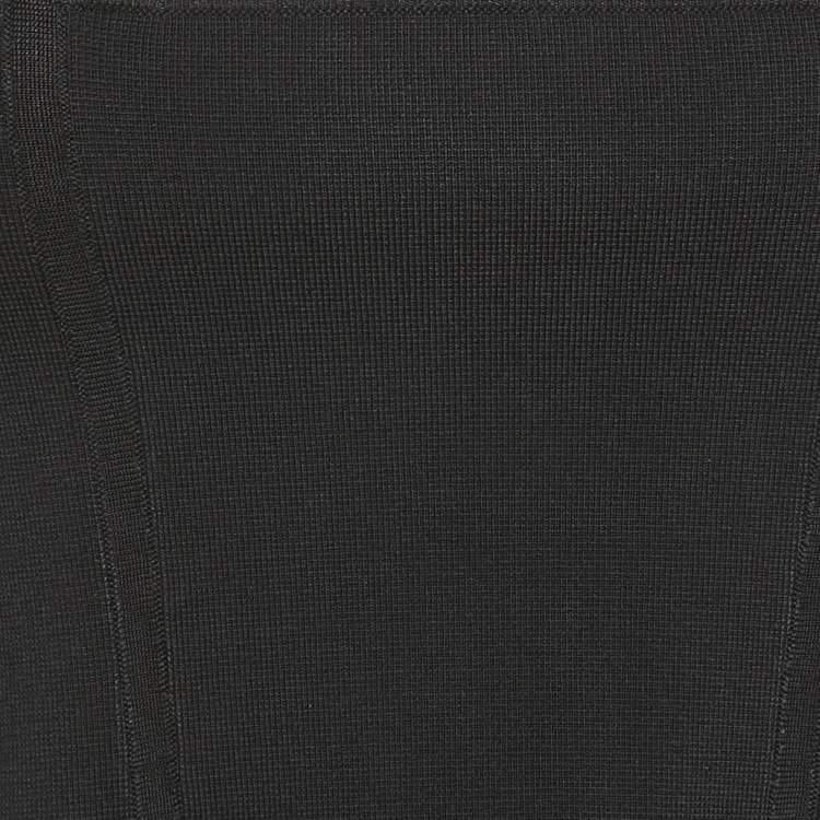 Pre Owned Sandro Black Knit Ruffled Tilly Sleeveless Crop Top M