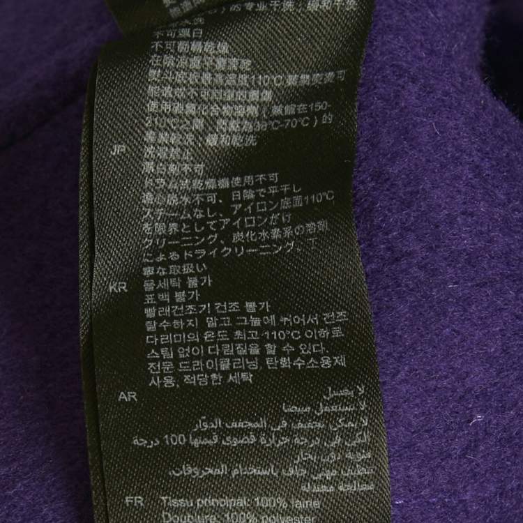 Pre Owned Sandro Purple Wool Cropped  Jacket XS 