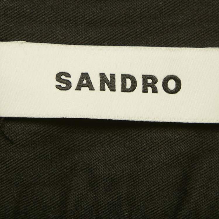 Pre Owned Sandro Black Cotton Tiered Mini Skirt XS