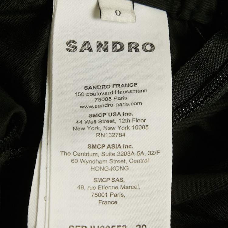 Pre Owned Sandro Black Cotton Tiered Mini Skirt XS