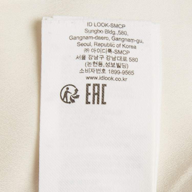 Pre Owned Sandro Off White Tweed Zip -Up Gregoria Mini Dress M