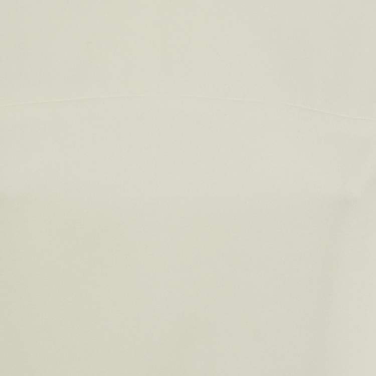 Pre Owned Sandro White Crepe Contrast Sleeve Detail Top S