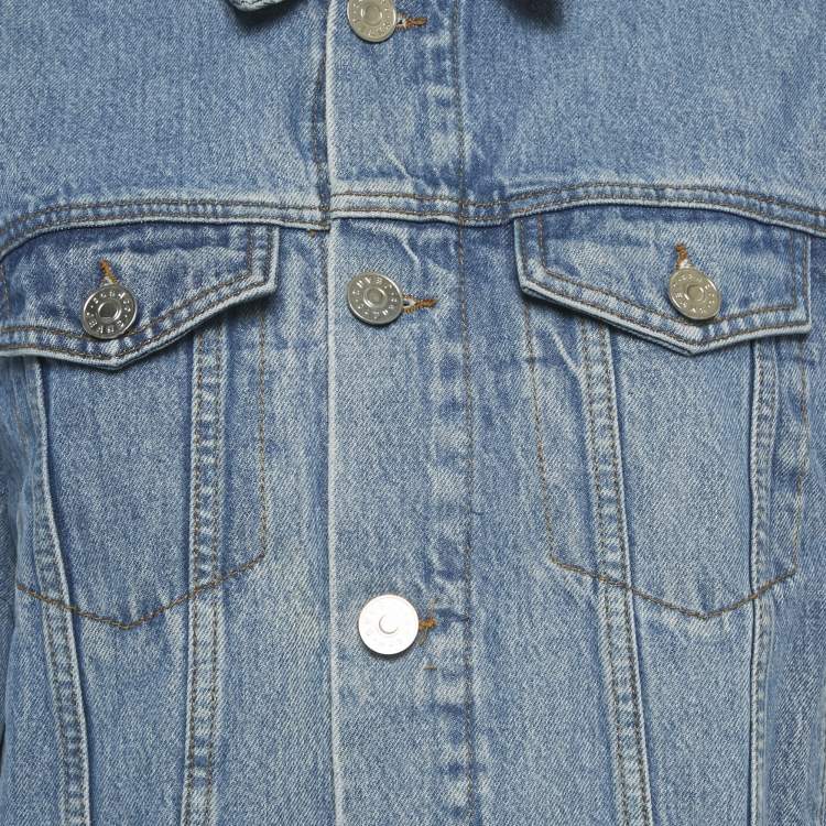 Pre Owned Sandro Blue Denim Long Sleeve Jacket S