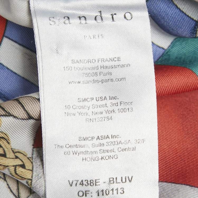 Pre Owned Sandro Blue Denim Long Sleeve Jacket S