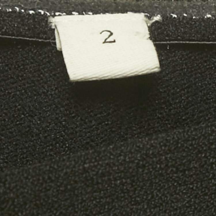 Pre Owned Sandro Black Jersey Ruche Off-Shoulder Top M