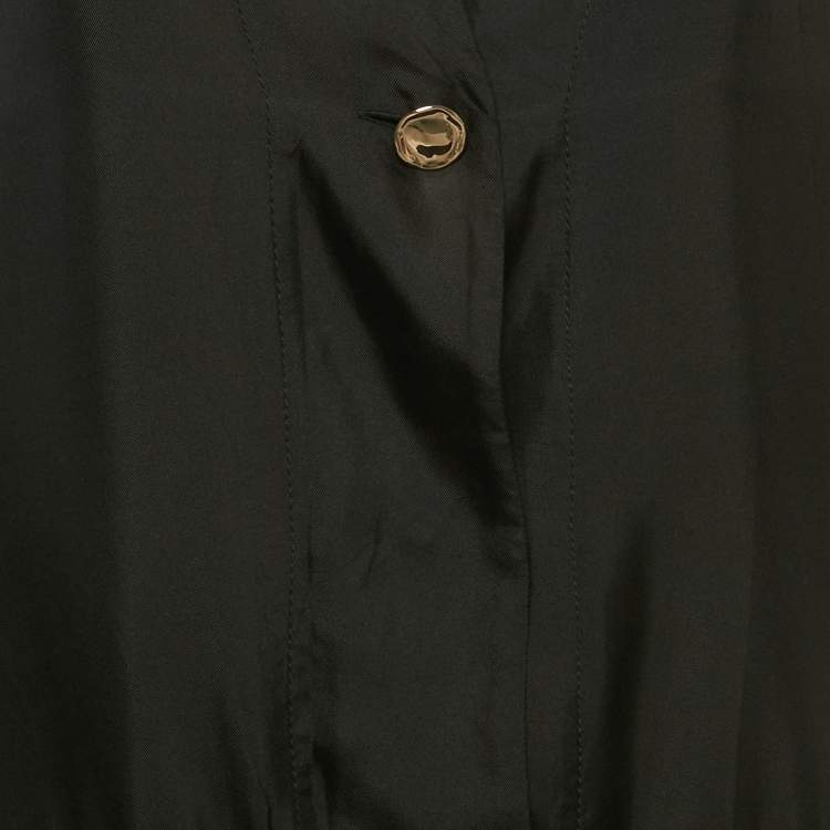 Pre Owned Sandro Black Silk Long Sleeve Mini Dress XS