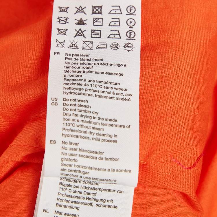 Pre Owned Sandro Orange Linen Blend Vest S