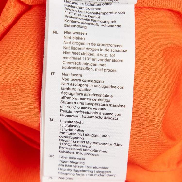 Pre Owned Sandro Orange Linen Blend Vest S