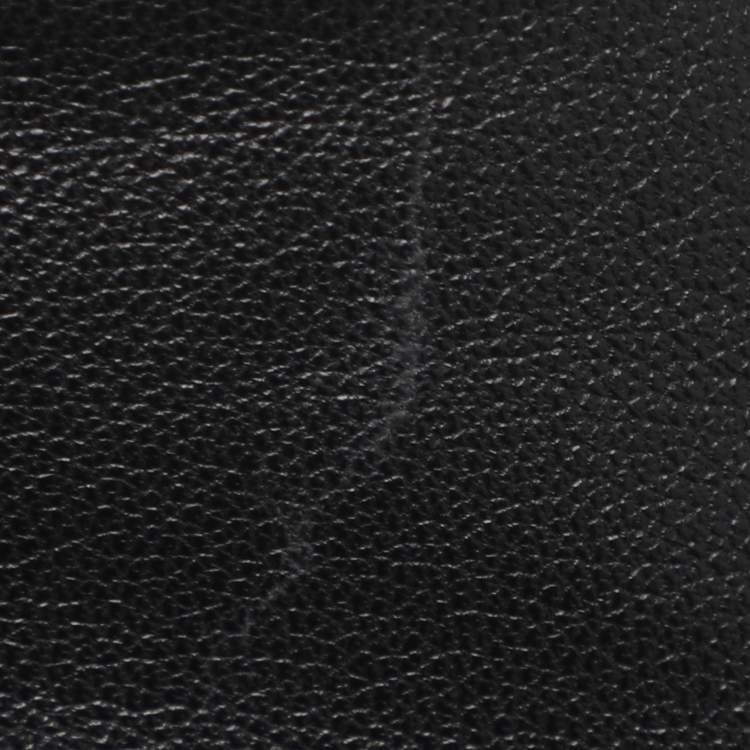 Pre Owned Sandro Navy Blue/Black Rib Knit and Leather Tops S