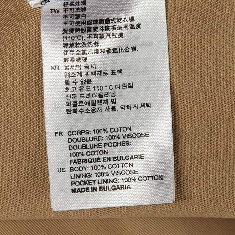 Pre Owned Sandro Beige Cotton Trench Coat S