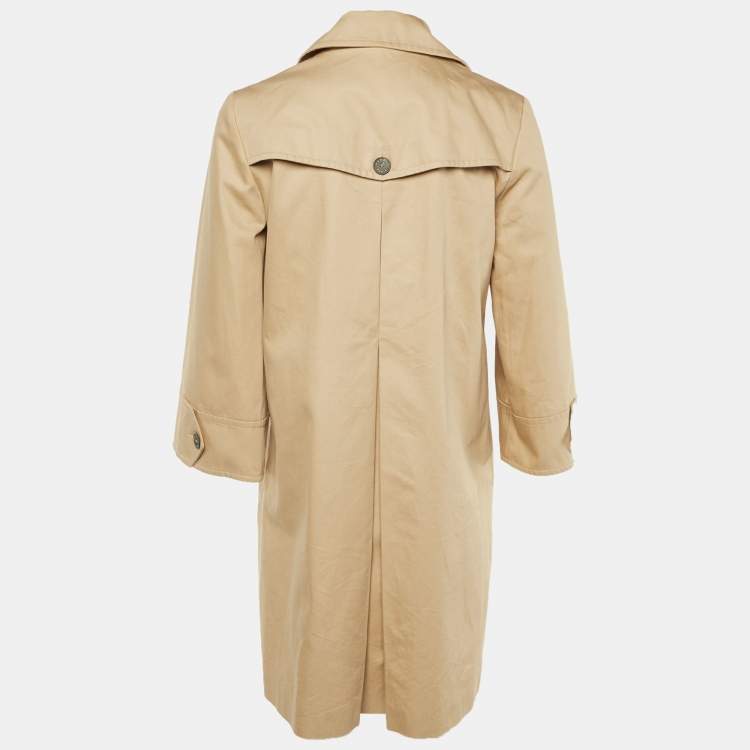 Pre Owned Sandro Beige Cotton Trench Coat S