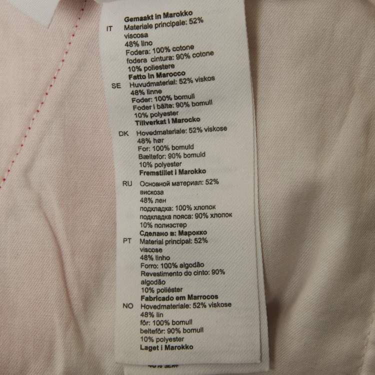 Pre Owned Sandro Red Linen Blend Trousers S