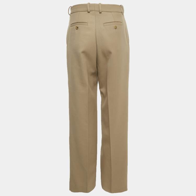 Pre Owned Sandro Beige Gabardine Trousers S