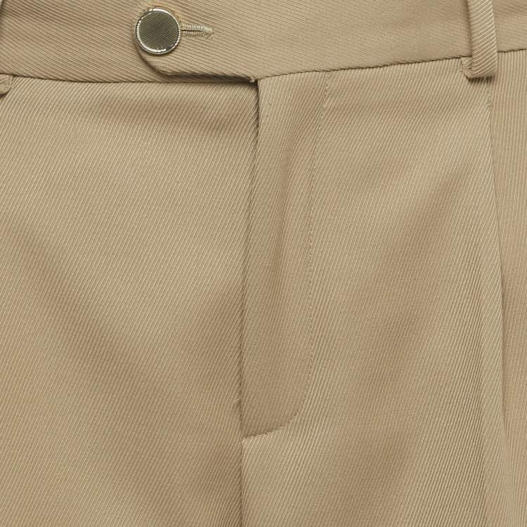 Pre Owned Sandro Beige Gabardine Trousers S