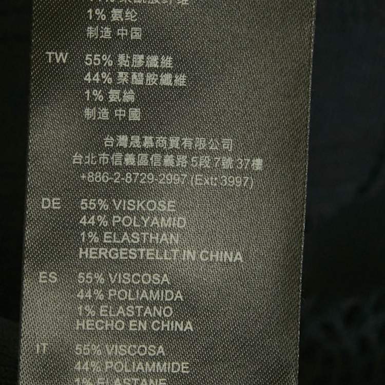 مملوكة مسبقًا Sandro Navy Blue Stretch Knit Midi Dress M