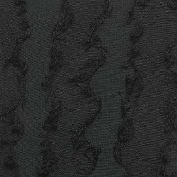 Pre Owned Sandro Black Rib Knit Frayed Detail Tank Top S