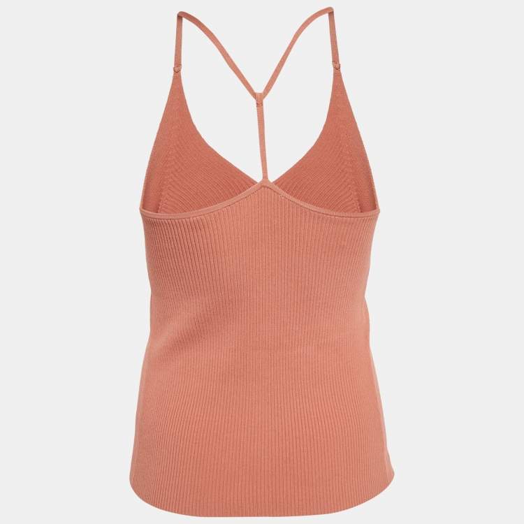 Pre Owned Sandro Brown Rib Knit Tank Top M