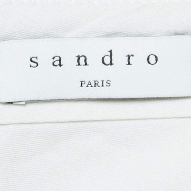 Pre Owned Sandro Navy Blue Gabardine Shorts M