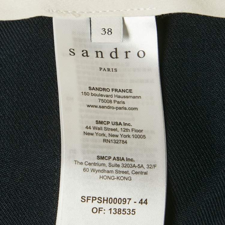 Pre Owned Sandro Navy Blue Gabardine Shorts M