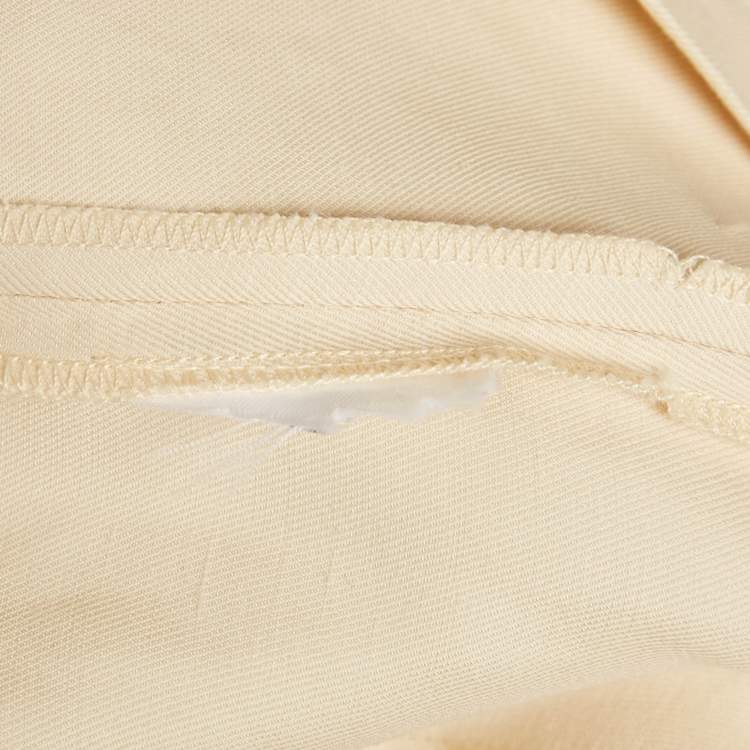 Pre Owned Sandro Beige Linen Blend Button Detail Mini Dress XS