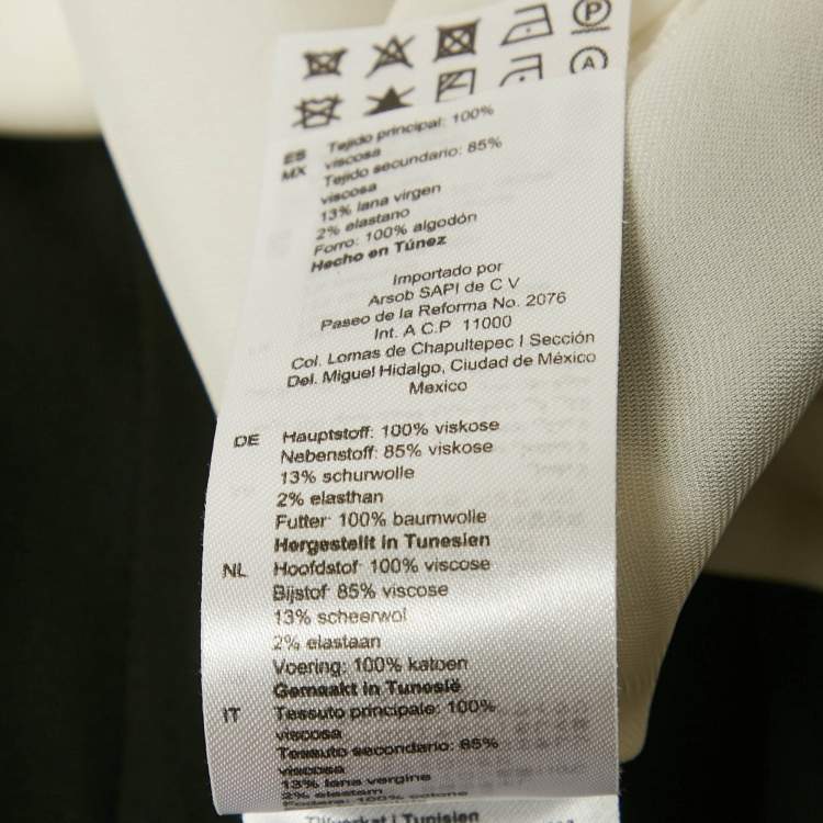 Pre Owned Sandro White /Black Crepe Jumpsuit M