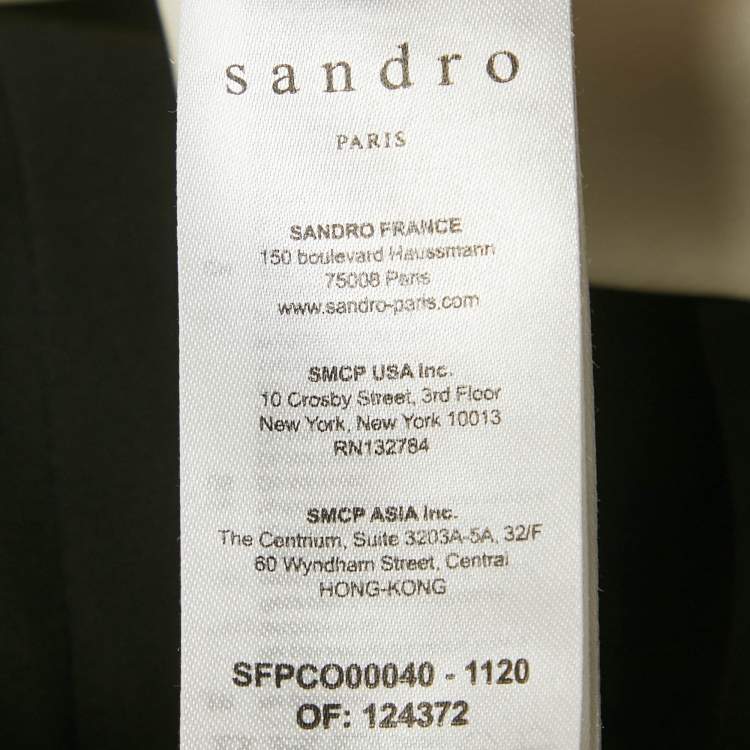 Pre Owned Sandro White /Black Crepe Jumpsuit M