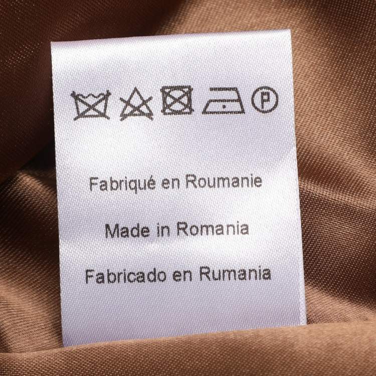 Pre Owned Sandro Brown Wool Blend Double Breast Coat L