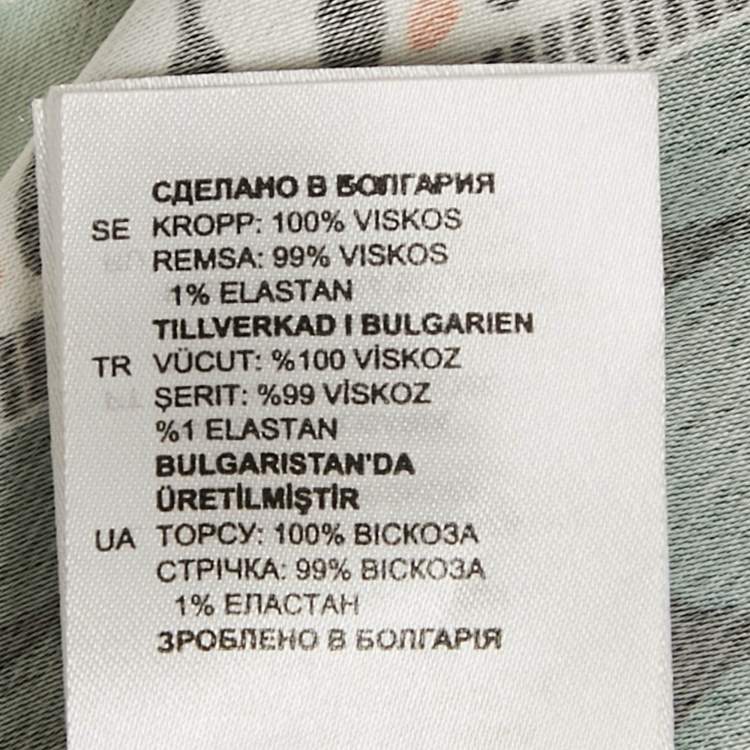 Pre Owned Sandro Multicolor Printed Sateen Cold-Shoulder Mini Dress L