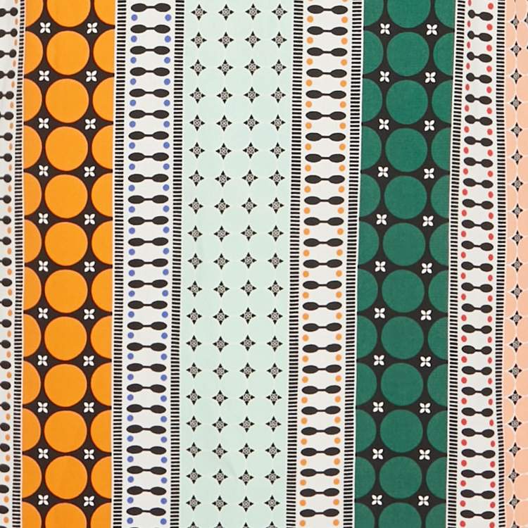 Pre Owned Sandro Multicolor Printed Sateen Cold-Shoulder Mini Dress L