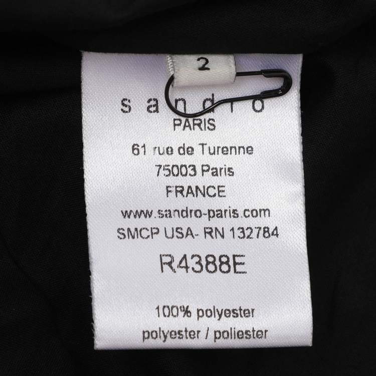 Pre Owned Sandro Black Knitted Midi Dress S