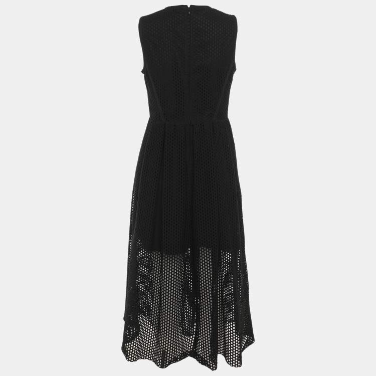 Pre Owned Sandro Black Knitted Midi Dress S