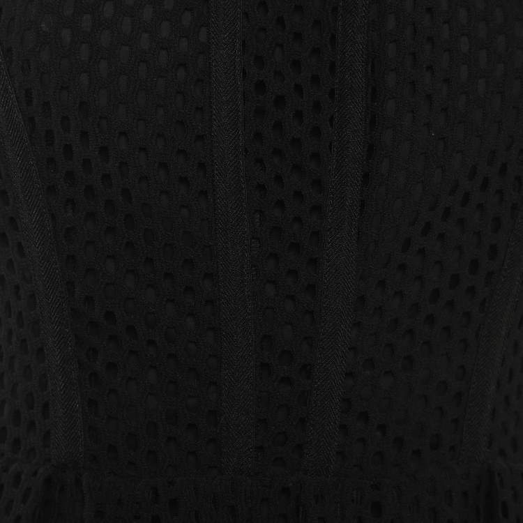 Pre Owned Sandro Black Knitted Midi Dress S