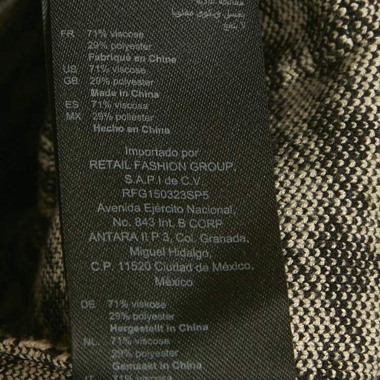 Pre Owned Sandro Black/Off White Houndstooth Knit Oversized Cardigan S