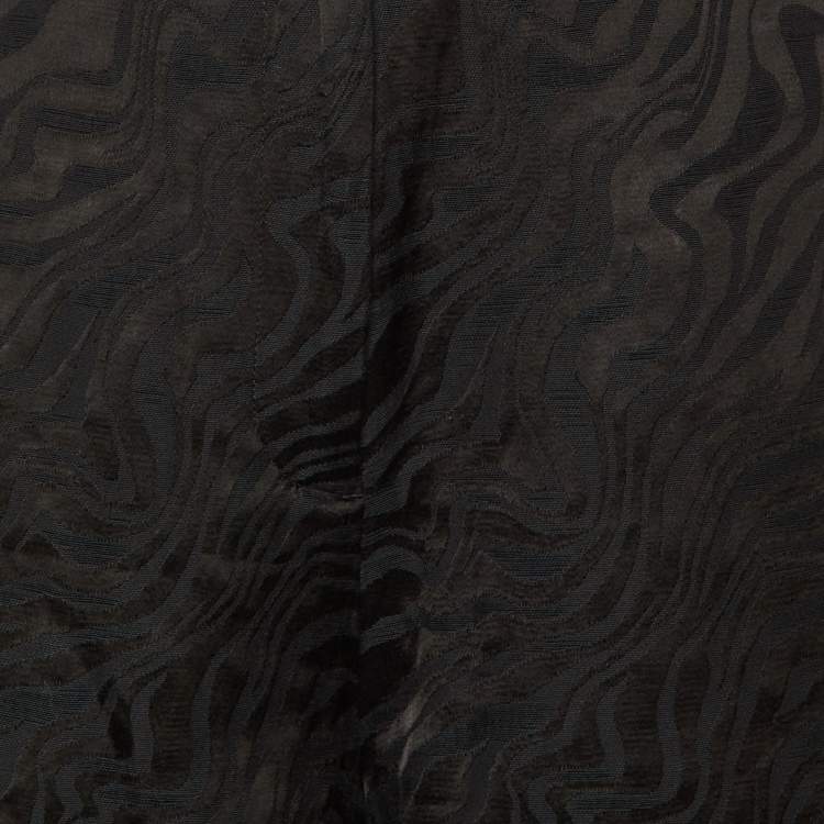 Pre Owned Sandro Black Jacquard Culottes M