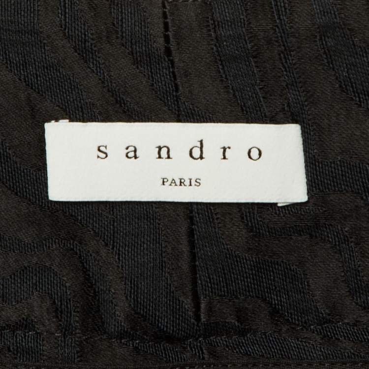 Pre Owned Sandro Black Jacquard Culottes M
