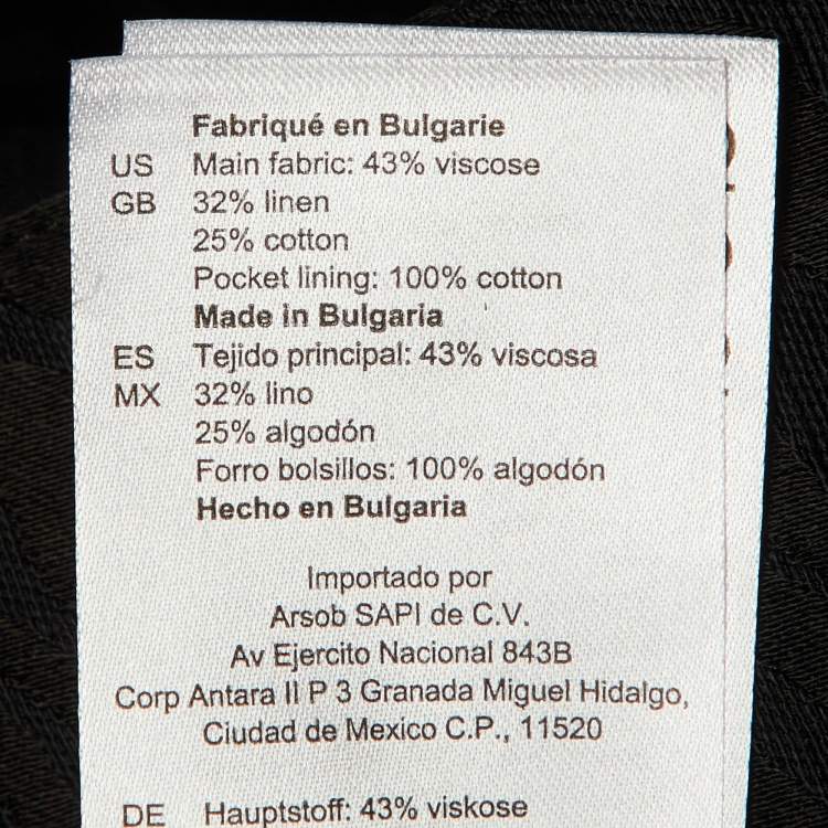 Pre Owned Sandro Black Jacquard Culottes M