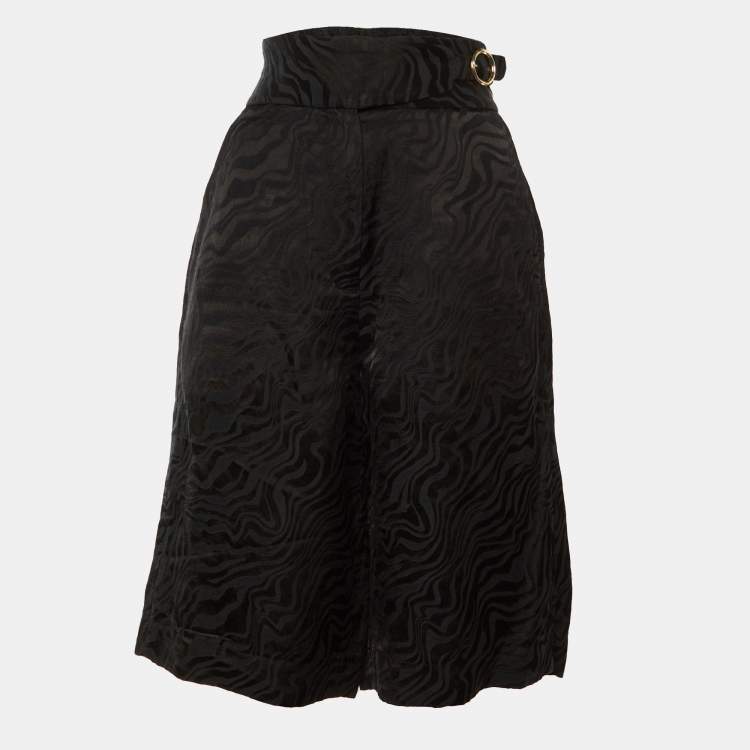 Pre Owned Sandro Black Jacquard Culottes M