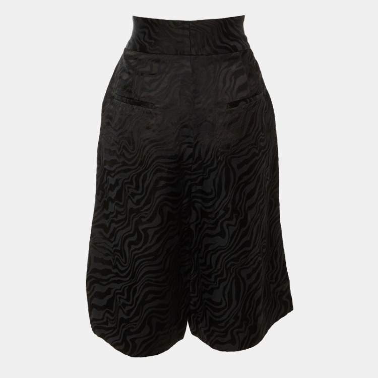 Pre Owned Sandro Black Jacquard Culottes M
