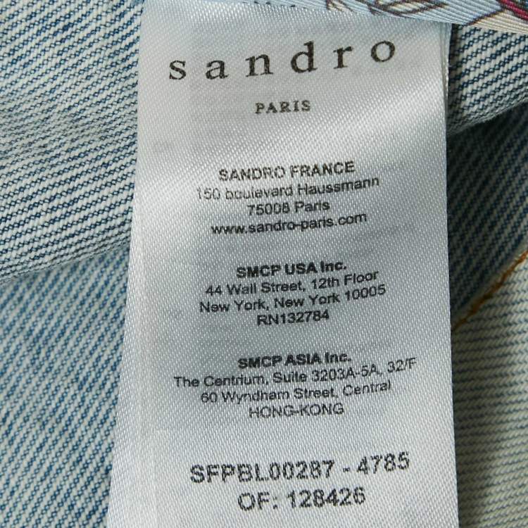 Pre Owned Sandro Blue Denim Jacket S