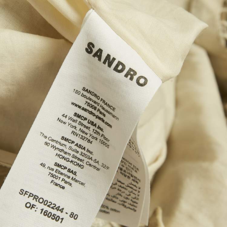 مملوكة مسبقًا Sandro Light Green Guipure Lace Cut Out Midi Dress L