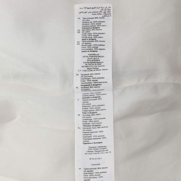 Pre Owned Sandro Blue Pinstripe Satin Blazer and Pants Set S/M