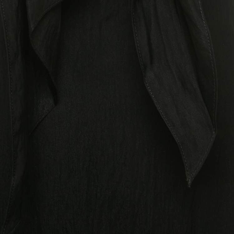 Pre Owned Sandro Black Crepe Tied Backless Dress S