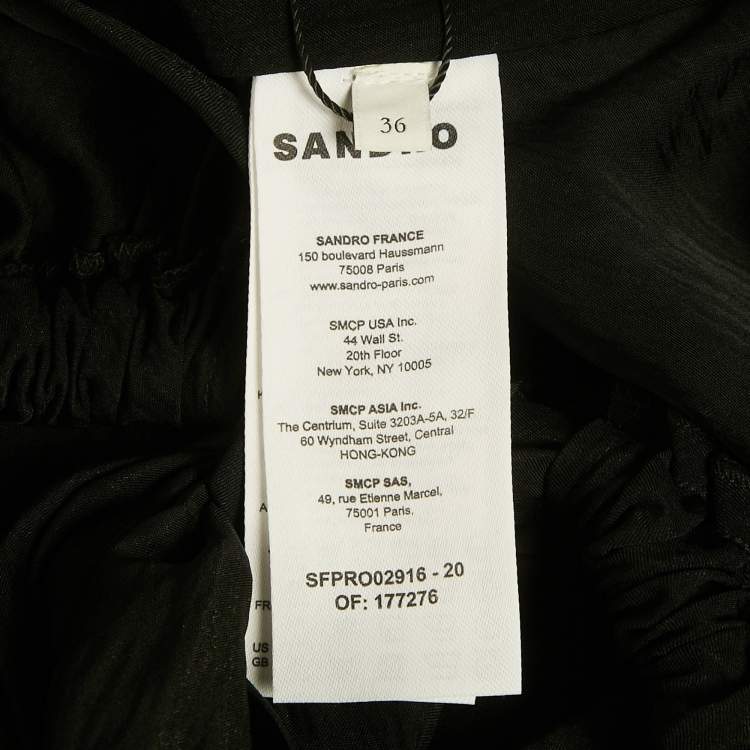 Pre Owned Sandro Black Crepe Tied Backless Dress S