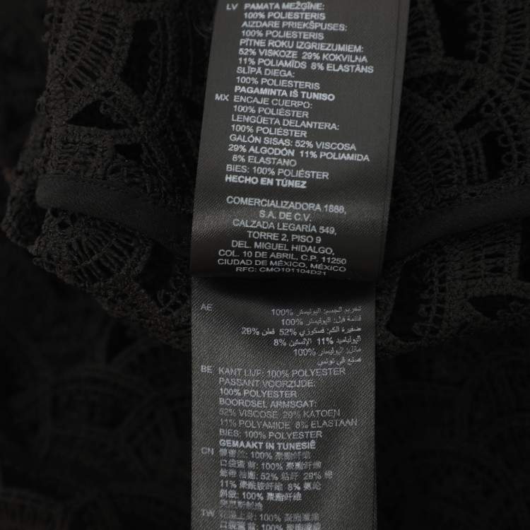 Pre Owned Sandro Black Sheer Tops S