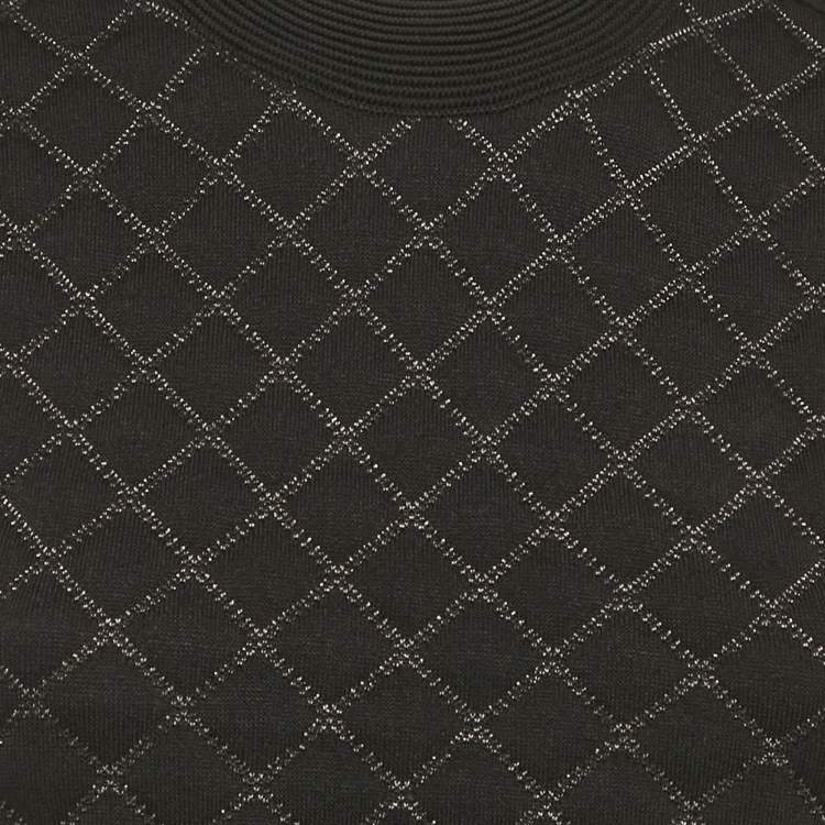 Pre Owned Sandro Black Nylon Quilted Mini Dress M