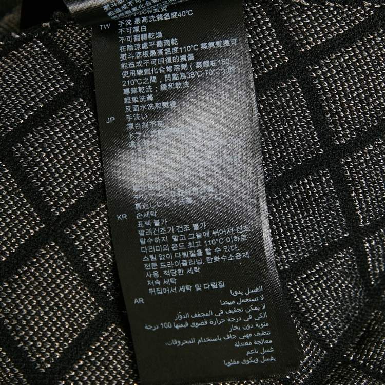 Pre Owned Sandro Black Nylon Quilted Mini Dress M