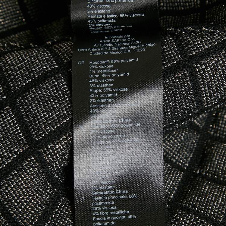 Pre Owned Sandro Black Nylon Quilted Mini Dress M