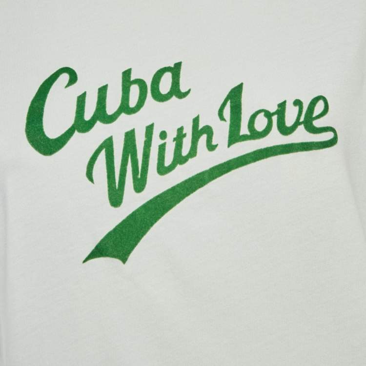 Pre Owned Sandro Blue Flocked Jersey T-Shirt L