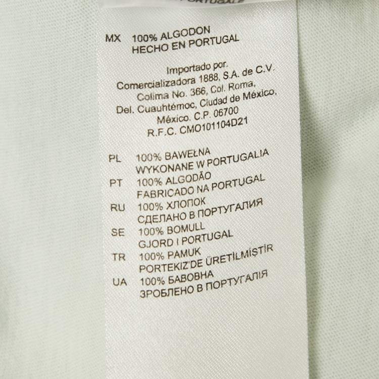 Pre Owned Sandro Blue Flocked Jersey T-Shirt L